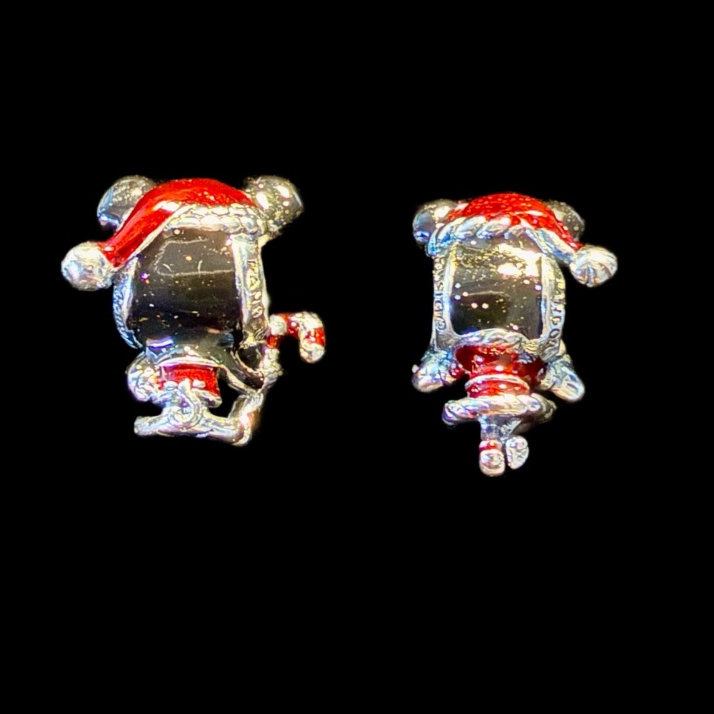 Authentic Pandora Disney Mickey and Minnie Christmas Charm Duo - NWOT - Picture 5 of 9